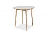 stół 90x90 nelson dąb miodowy z drewnianym stelażem, stół w stylu skandynawskim