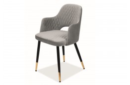 Krzesła tapicerowane szare franco velvet