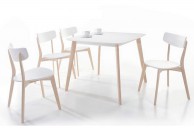 stół 90x80 tibi dąb bielony, stół z drewnianymi nogami tibi, stół w stylu skandynawskim tibi, stół i krzesła tibi
