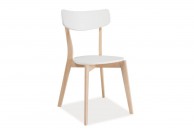 krzesła tibi, krzesło białe + dąb bielony tibi, krzesło w stylu skandynawskim tibi