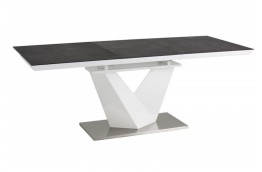 Stół rozkładany light czarny+biały 140-200x85x75