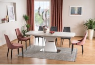 rozkładany stół do salonu saturn z ceramicznym blatem, stół rozkładany 120-160x120, nowoczesny stół saturn