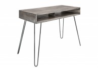 biurko do komputera, biurko z drewna mango szare i brązowe Scorpion 100 cm,biurko 100 cm