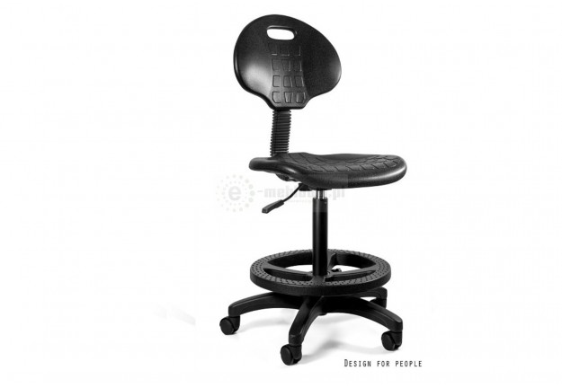 czarne specjalistyczne krzesło halcon, krzesło obrotowe halcon