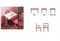 biurko dla dzieci z krzesłem sandy, niebieskie biurko dla chłopca, różowe biurko dla dziewczynk