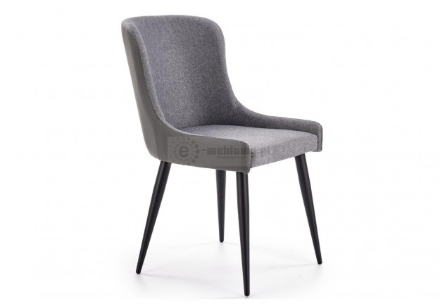 alor - krzesło szare z ekoskóry i tkaniny, nowoczesne krzesła alor,stół avelar i krzesła alor