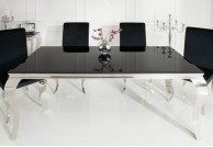 Stół w stylu glamour 180 cm Modern Barok, szklany stół w stylu glamour