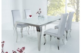 Stół w stylu glamour modern barok 180 cm biały
