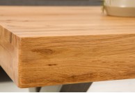 stolik kawowy z litego drewna dziki dąb thory 110x45x60, ława drewniana thory 110 cm