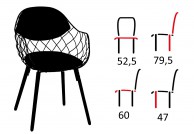 czarne krzesła nowoczesne demon, krzesła designerskie demon, krzesła wygodne