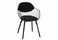 czarne krzesła nowoczesne demon, krzesła designerskie demon, krzesła wygodne