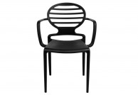 czarne krzesło z polipropylenu tank, krzesła modesto design tank, czarne krzesło na balkon