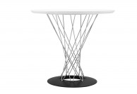 okrągły, biały stół z płyty Mdf Twist 100 cm i 80 cm, stół czarno biały nowoczesny Twist