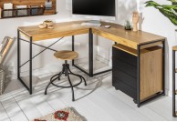 narożne biurko, biurka narożne, biurka do gabinetu, biurko i kontener, zestaw biurowy Fenix