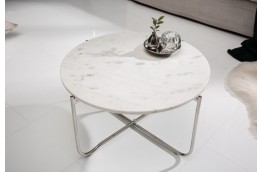 Okrągły stolik z marmurowym blatem noble 62 cm