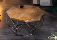 stolik z drewnianym blatem diamond 69 cm, drewniane stoliki diamond,stolik w kształcie diamentu