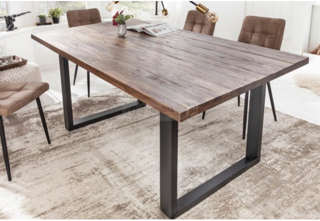 drewniany stół w stylu industrialnym Wotan 160 cm, stół z drewna akacjowego Wotan,stoły drewniane