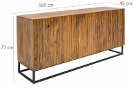 drewniana komoda do salonu vendeta 160 cm, komoda pod telewizor z drewna mango, komody z drewna