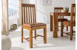 brązowe drewniane krzesło do salonu gandros, krzesło z drewna palisander gandros, krzesła z drewna