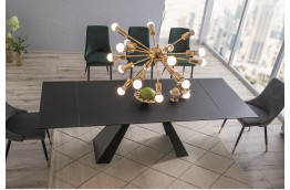 Stół rozkładany salvadore czarny mat  160-240x90x76 cm