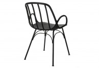 Czarne krzesła plastikowe Casteria, krzesła na taras, krzesła na balkon Casteria