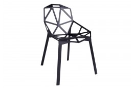 Ażurowe krzesła split premium czarny / biały