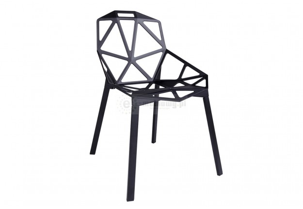 Ażurowe krzesła Split Premium Czarny / Biały, białe krzesła designerskie Split Premium