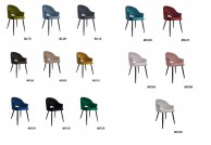 Krzesło nowoczesne Velvet - czarno złota noga
