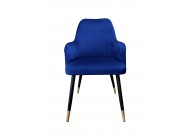 Krzesło nowoczesne Westa Bluvel - złota noga, nowoczesne krzesła do jadalni westa