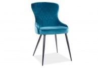 Nowoczesne krzesła z aksamitu Lotus Velvet, krzesła do jadalni lotus velvet, turkusowe krzesła