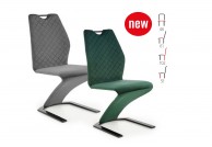 Pikowane krzesło nowoczesne z tkaniny velvet Fangor, krzesła nowoczesne fangor