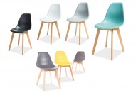 Kolorowe krzesła w stylu skandynawskim Moris / bukowe nogi, krzesła do kawiarni moris