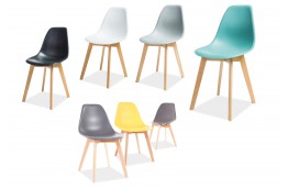Kolorowe krzesła w stylu skandynawskim moris / bukowe nogi