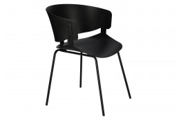 Krzesło z polipropylenu szare i czarne gondia