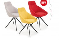 Krzesło tapicerowane w żywych kolorach Locarni, czerwone krzesła, żółte krzesła tapicerowane