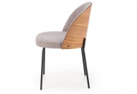 Krzesło tapicerowane sklejka gięta + okleina naturalna Glitz, stół Norton i krzesła Glitz