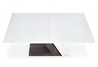 Biało-szary stół lakierowany Mortis 160-200 cm, stół rozkładany w połysku mortis