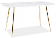 stol nowoczesny , stol szklany , stol z efektem marmuru , stol ze zlotymi nogami , stol w stylu glamour