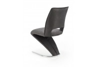 Czarno-szare krzesło tapicerowane Laga, nowoczesne krzesła laga, stół i krzesła