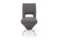 Czarno-szare krzesło tapicerowane Laga, nowoczesne krzesła laga, stół i krzesła