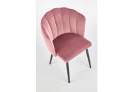 krzesło tapicerowane do salonu betty, różowe krzesła z aksamitu betty, stół i krzesła zestaw